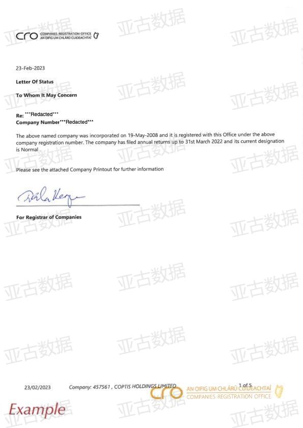 插图Ireland）公司Good Standing证书样本11.jpg